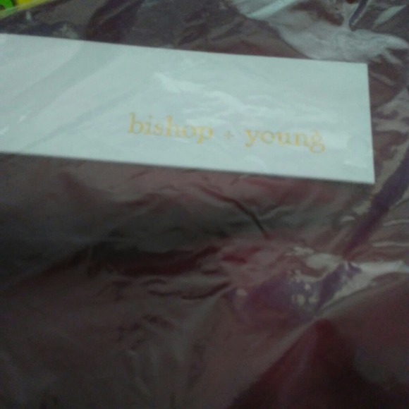 Bishop + Young Camila Burgundy Satin Twist Dress Medium - Picture 6 of 8